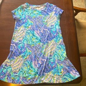 Lilly Pulitzer tee dress kids! Size XL (12-14). Blue purple and lime